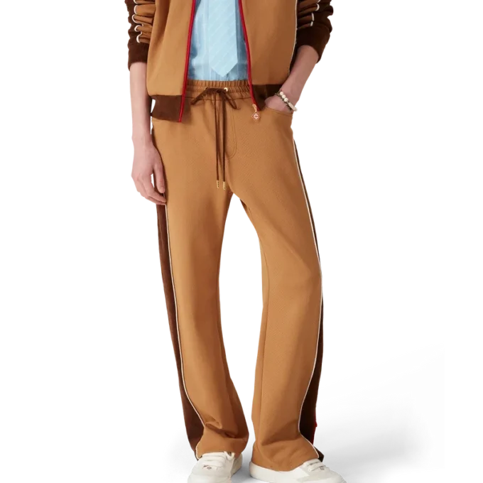 Trainingsbroek met chenille panelen