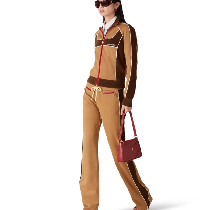 Trainingsbroek met chenille panelen