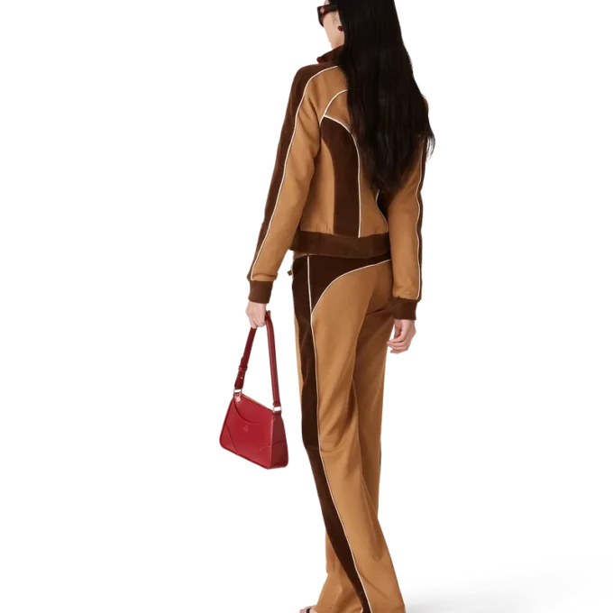 Trainingsbroek met chenille panelen