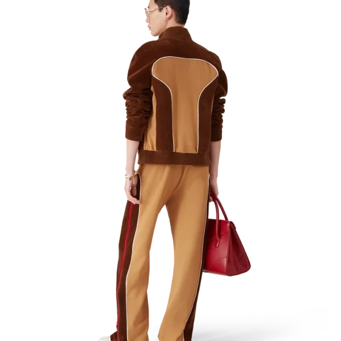 Trainingsbroek met chenille panelen