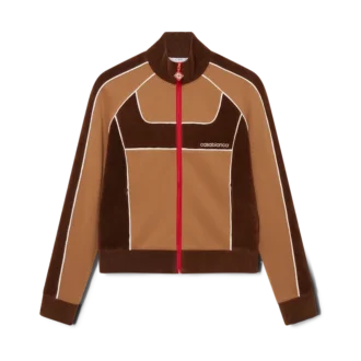 Trainingsjack met chenille panelen Trainingsjack met chenille panelen