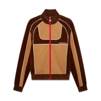 Trainingsjack met chenille panelen