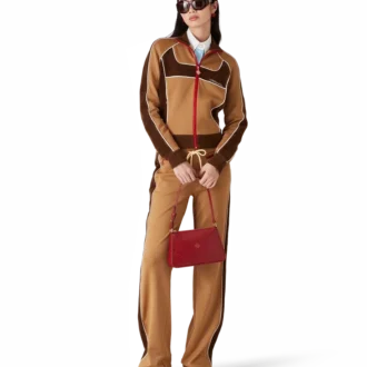 Trainingsjack met chenille panelen Trainingsjack met chenille panelen