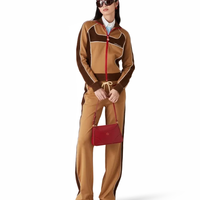 Trainingsjack met chenille panelen