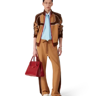 Trainingsjack met chenille panelen