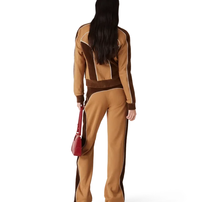 Trainingsjack met chenille panelen