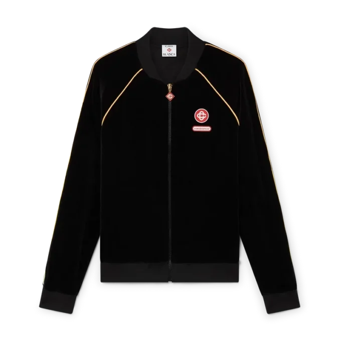 Trainingsjack van velours met kleurverloop Trainingsjack van velours met kleurverloop