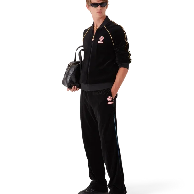 Trainingsjack van velours met kleurverloop Trainingsjack van velours met kleurverloop