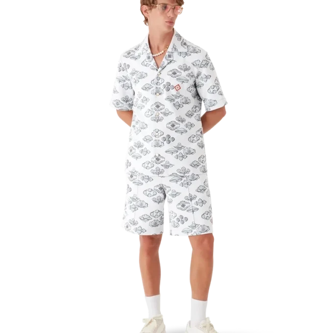 Trainingsshort met jacquardmotief Trainingsshort met jacquardmotief