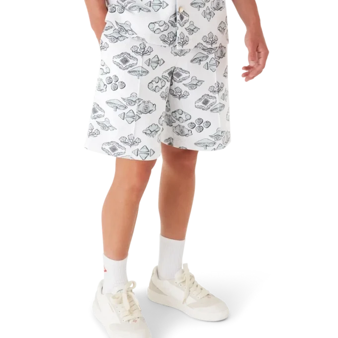 Trainingsshort met jacquardmotief Trainingsshort met jacquardmotief