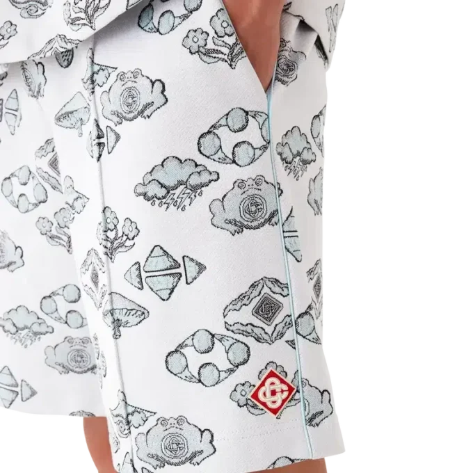 Trainingsshort met jacquardmotief Trainingsshort met jacquardmotief