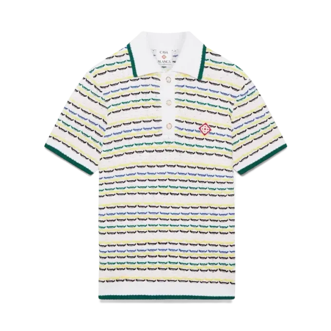 Tuck Stitch poloshirt met korte mouwen