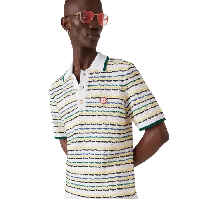 Tuck Stitch poloshirt met korte mouwen