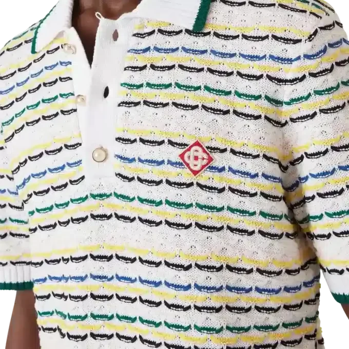 Tuck Stitch poloshirt met korte mouwen