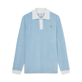 Velours gestreept poloshirt