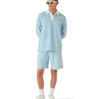 Velours gestreept poloshirt