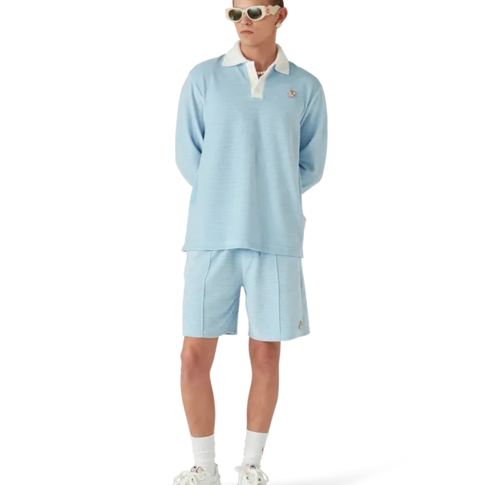 Velours gestreept poloshirt