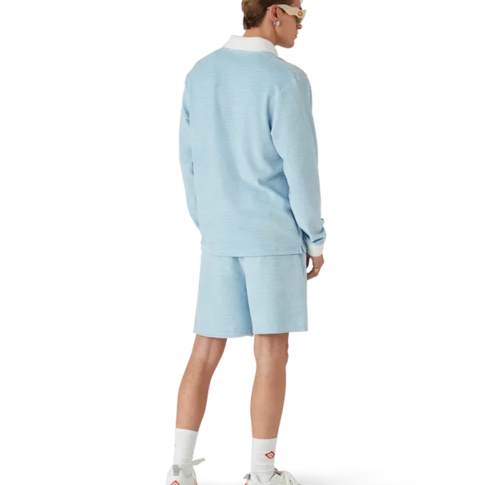 Velours gestreept poloshirt