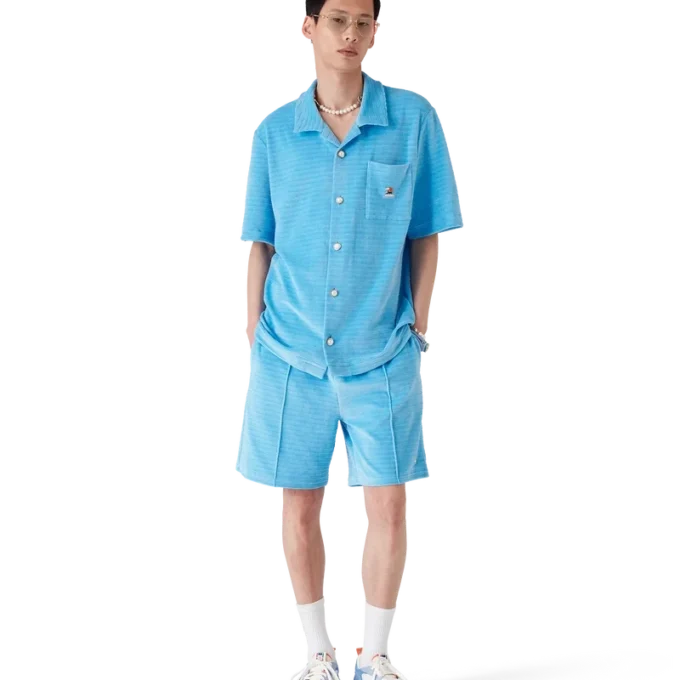 Velours gestreepte Shorts Velours gestreepte Shorts