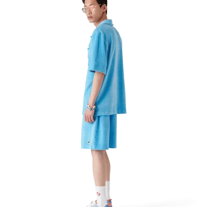 Velours gestreepte Shorts Velours gestreepte Shorts