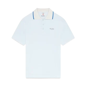 Velours poloshirt met korte mouwen