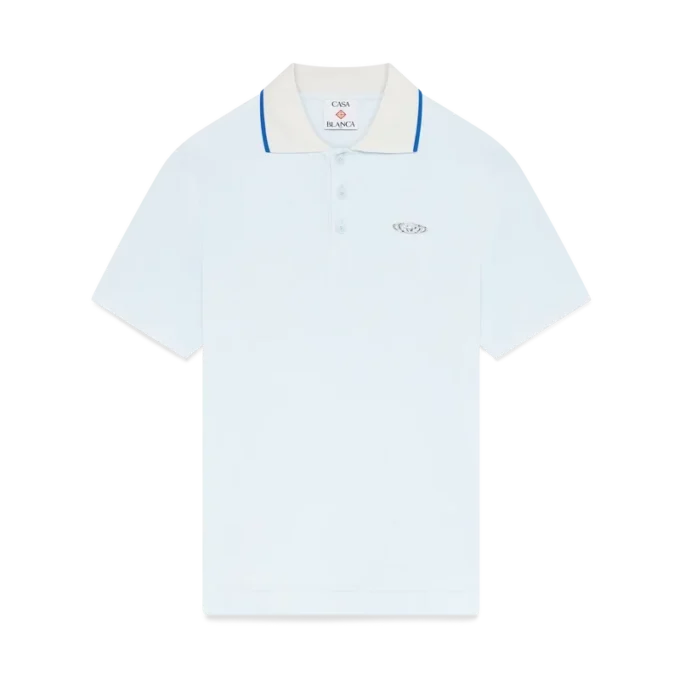 Velours poloshirt met korte mouwen