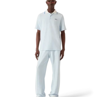 Velours poloshirt met korte mouwen