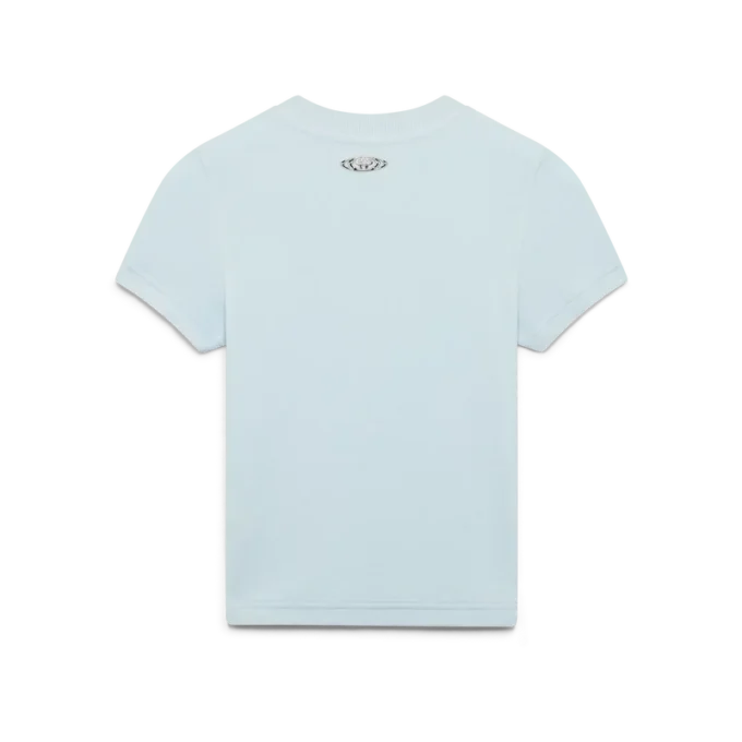 Velours T-shirt met korte mouwen voor dames