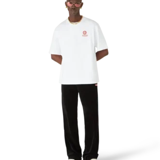 Velours trainingsbroek met kleurverloop