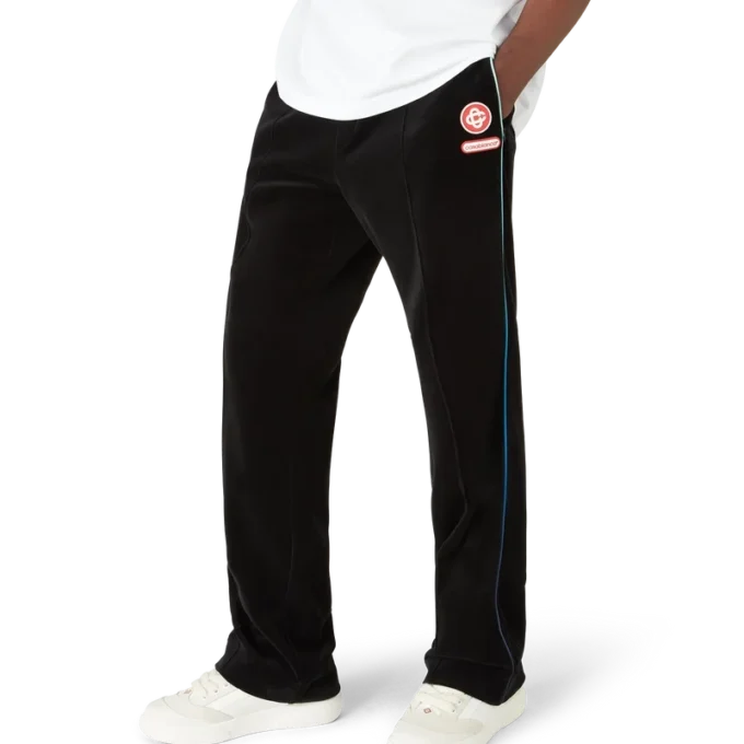 Velours trainingsbroek met kleurverloop