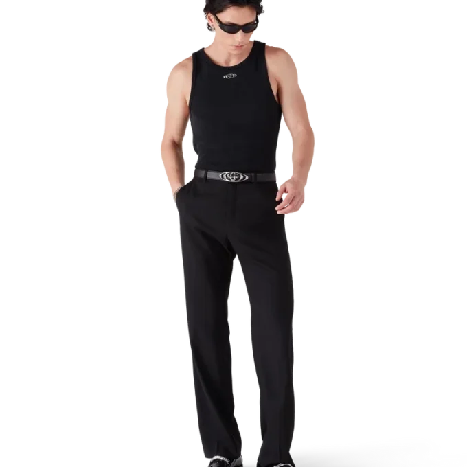 Vervaagde geribde tanktop