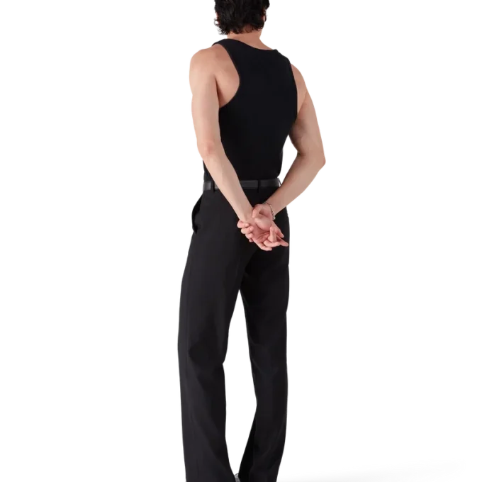 Vervaagde geribde tanktop