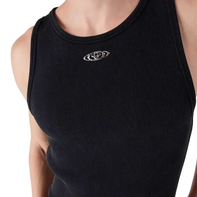 Vervaagde geribde tanktop