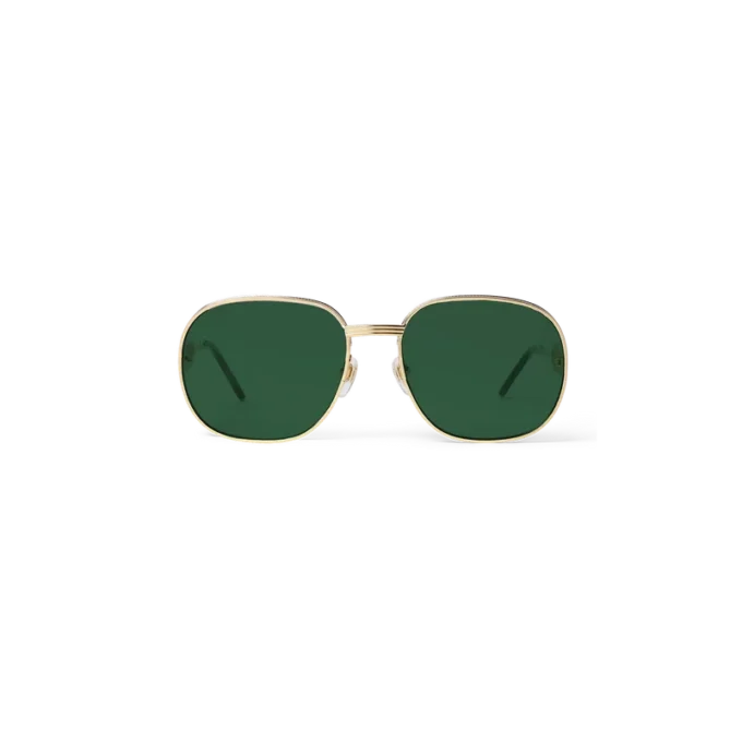 Vierkante metalen zonnebril