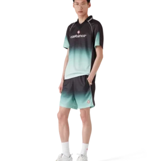 Voetbalshort met monogram in jacquard met kleurverloop