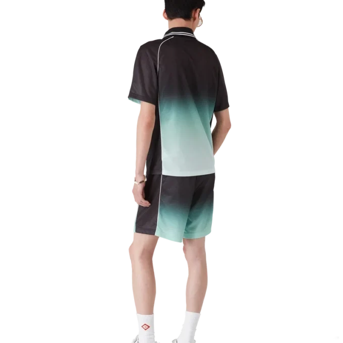 Voetbalshort met monogram in jacquard met kleurverloop