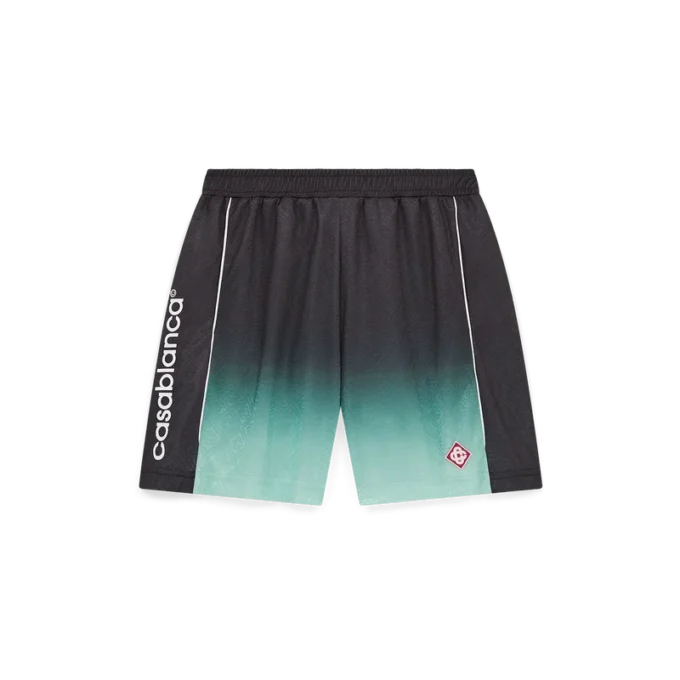 Voetbalshort met monogram in jacquard met kleurverloop