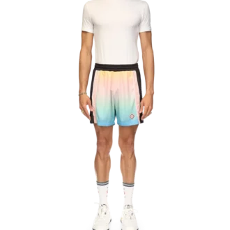 Voetbalshort met pastelkleurig kleurverloop