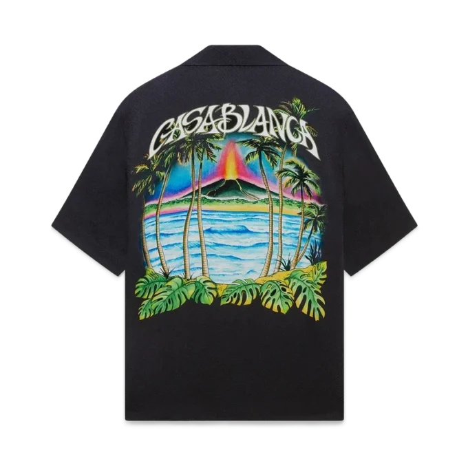 Volcano klassiek jacquardoverhemd met korte mouwen