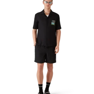 Volcano klassiek jacquardoverhemd met korte mouwen