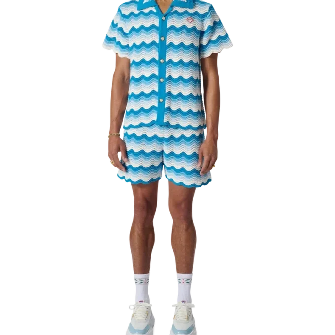 Wavy Gradient gehaakt overhemd