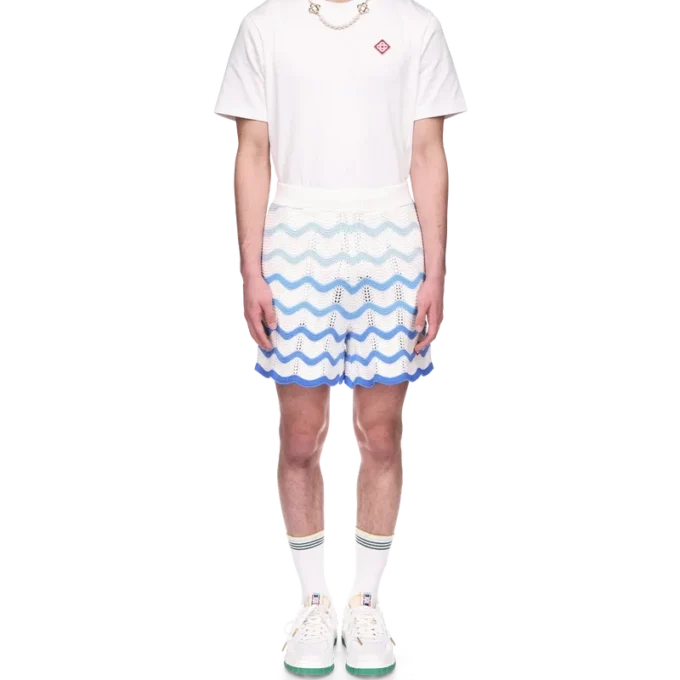 Wavy Gradient gehaakte Shorts