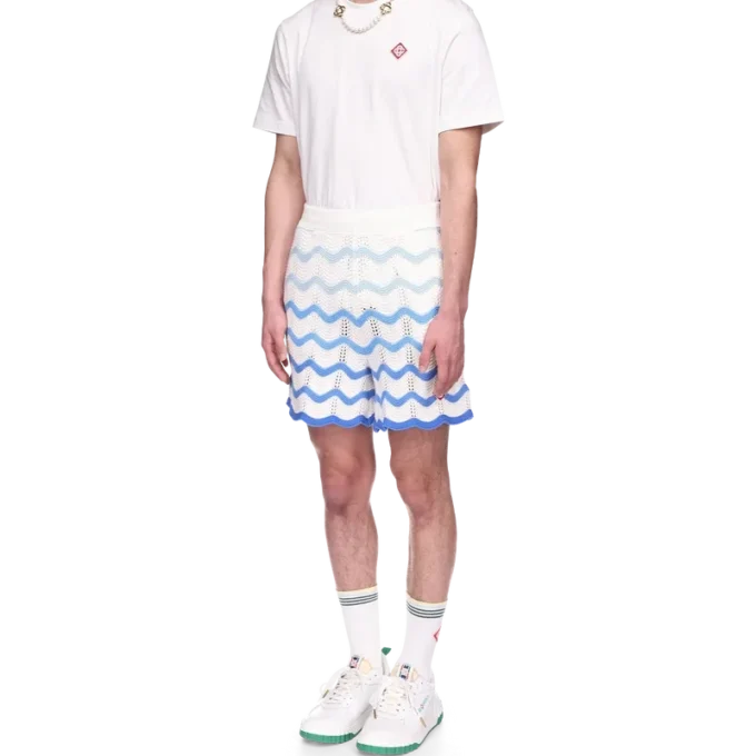 Wavy Gradient gehaakte Shorts