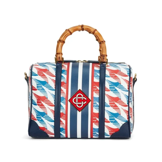 Weekendtas met pied-de-poule-motief