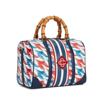 Weekendtas met pied-de-poule-motief