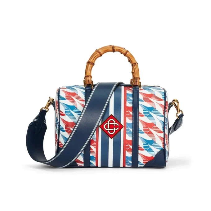 Weekendtas met pied-de-poule-motief