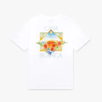 White Flower Court Icon T-shirt met korte mouwen