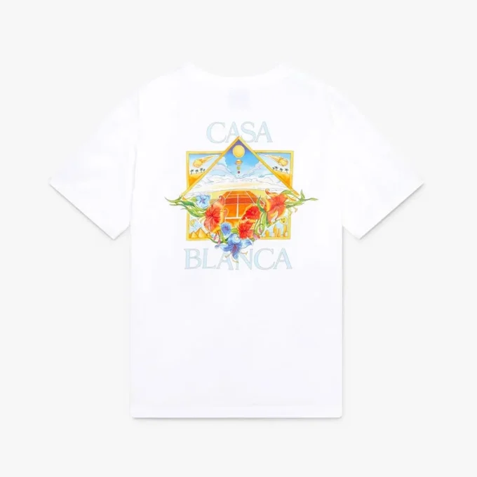 White Flower Court Icon T-shirt met korte mouwen