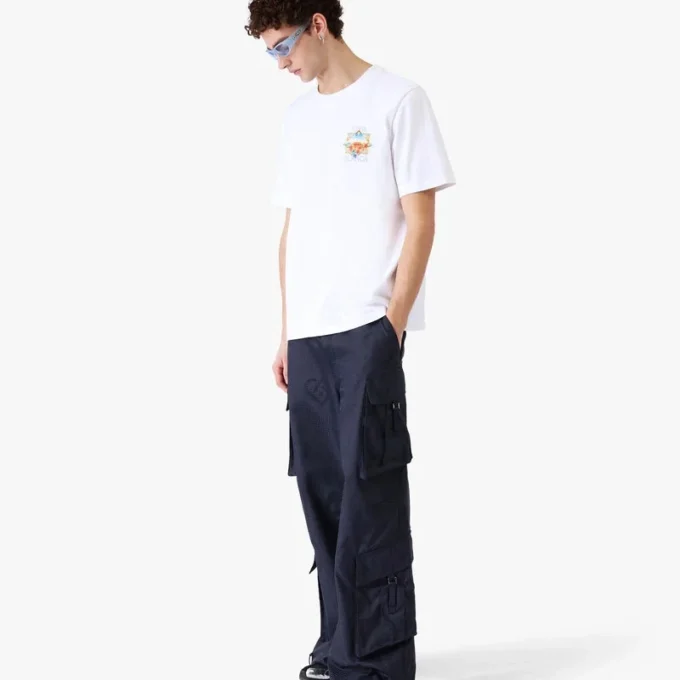 White Flower Court Icon T-shirt met korte mouwen