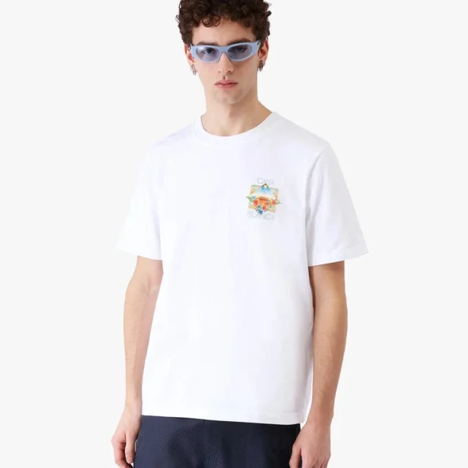 White Flower Court Icon T-shirt met korte mouwen